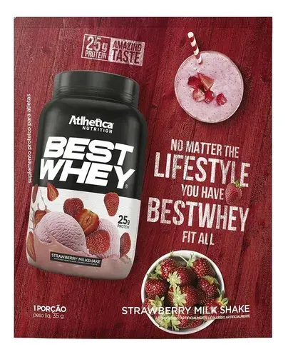 ATLHETICA BEST WHEY FRUTILLA Sobre 35GR - cja x 15