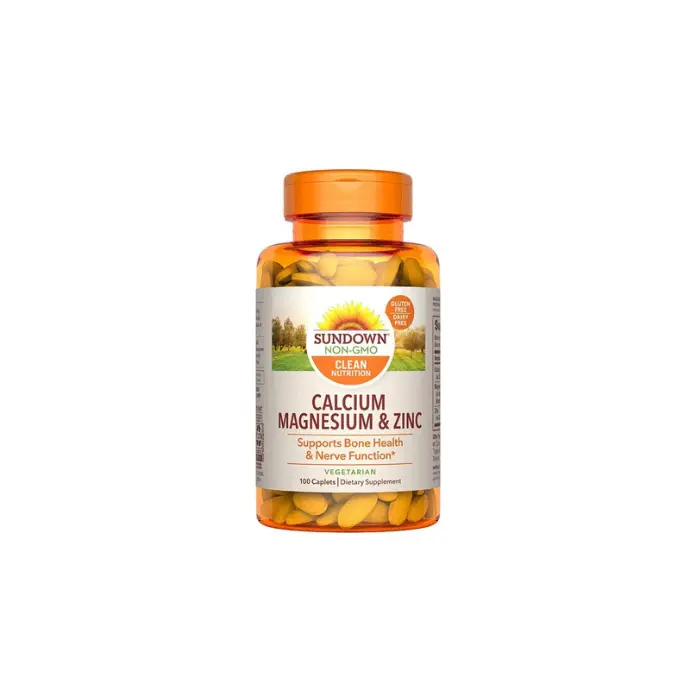 SUNDOWN NATURALS CALCIUM MAGNESIUM ZINC 100 Caps