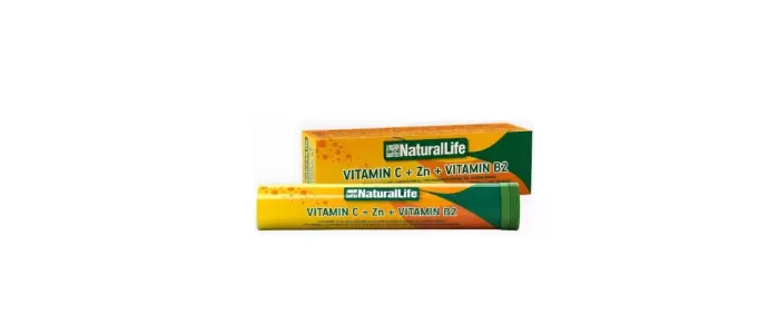 NATURAL LIFE VITAMINA C + Zn +B2 EFERV. X 20 Tabs