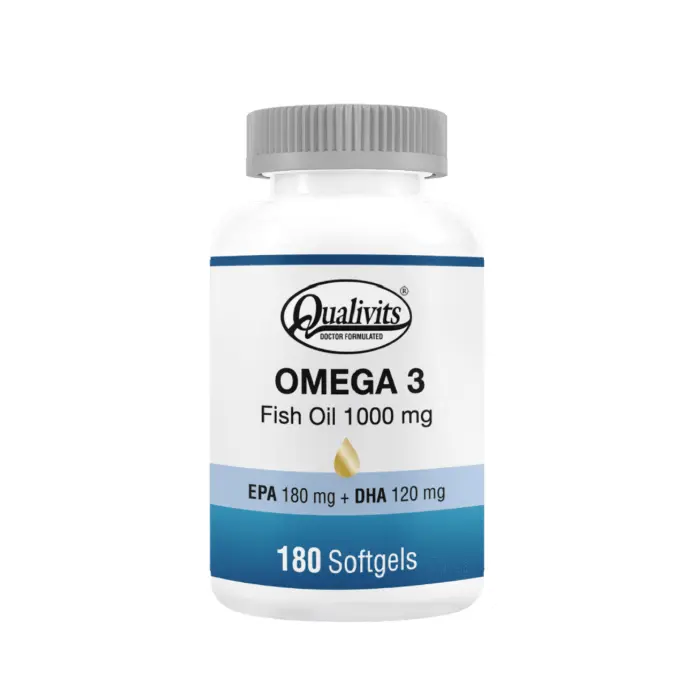 QUALIVITS Omega 3 - Fish Oil 1000 mg 180 Soft.