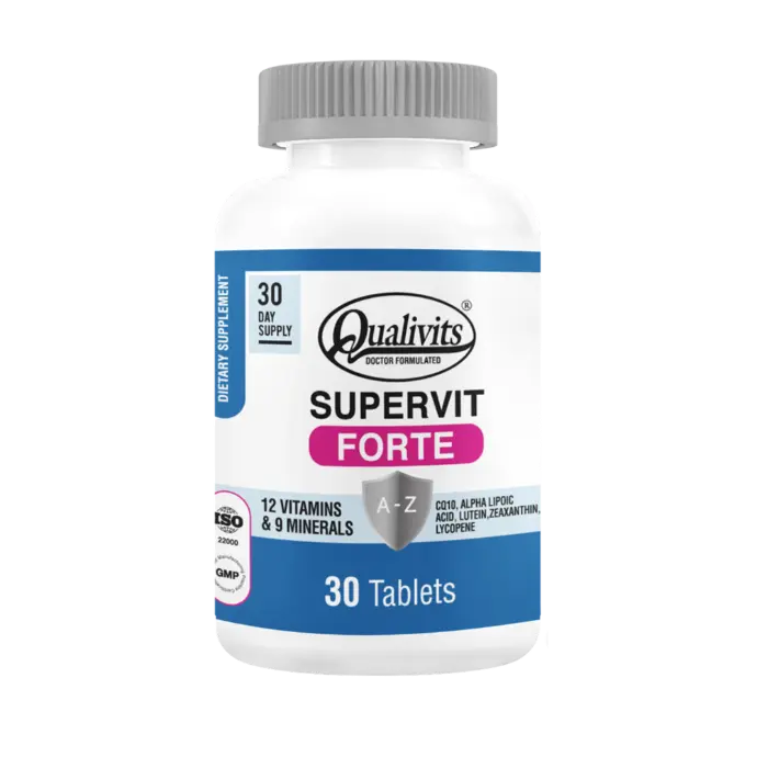QUALIVITS SUPER VIT FORTE A-Z WITH BOX 30 Tabs.