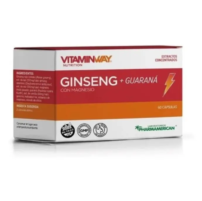 VITAMINWAY Ginseng + Guaraná x 60 caps.