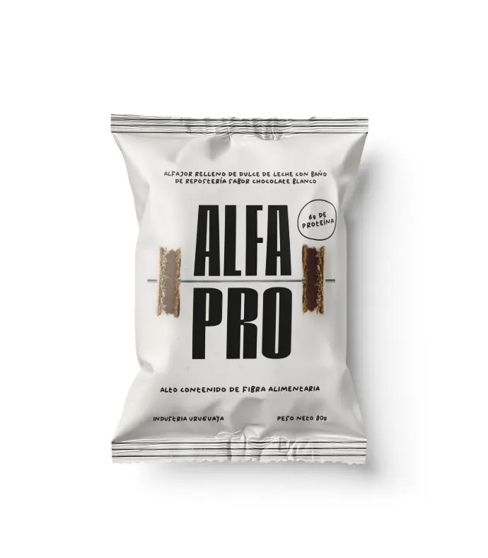 ALFAPRO Alfajor Chocolate Blanco 80gr