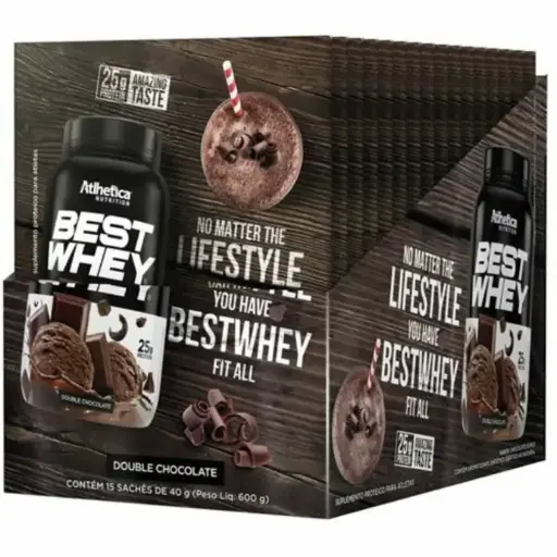 [ATH09312] ATLHETICA BEST WHEY CHOCOLATE Sobre 40GR - cja x 15