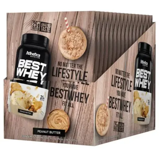 [ATH10441] ATLHETICA BEST WHEY PEANUT BUTTER Sobre 40GR - cja x 15