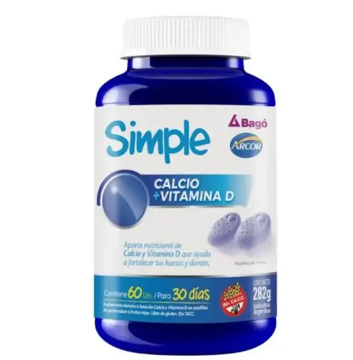 [SIM42206] SIMPLE Calcio + Vitamina D 60 Caps