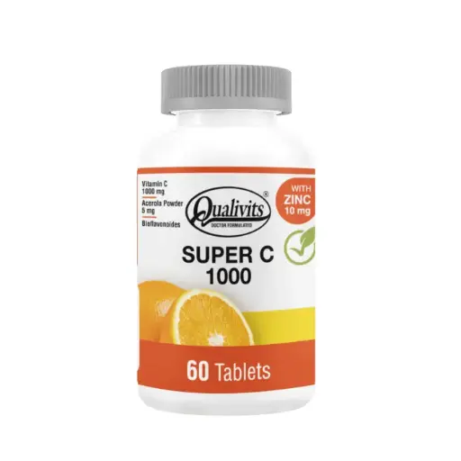 [TKC1313-060] QUALIVITS Super C 1000 mg + Zinc