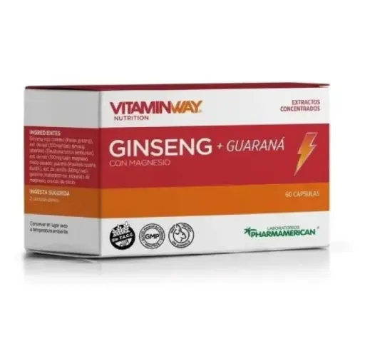 [VWAY0234] VITAMINWAY Ginseng + Guaraná x 60 caps.