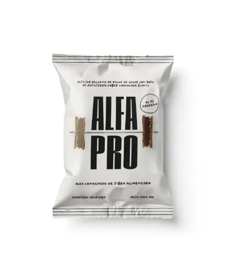 [ALF50017] ALFAPRO Alfajor Chocolate Blanco 80gr
